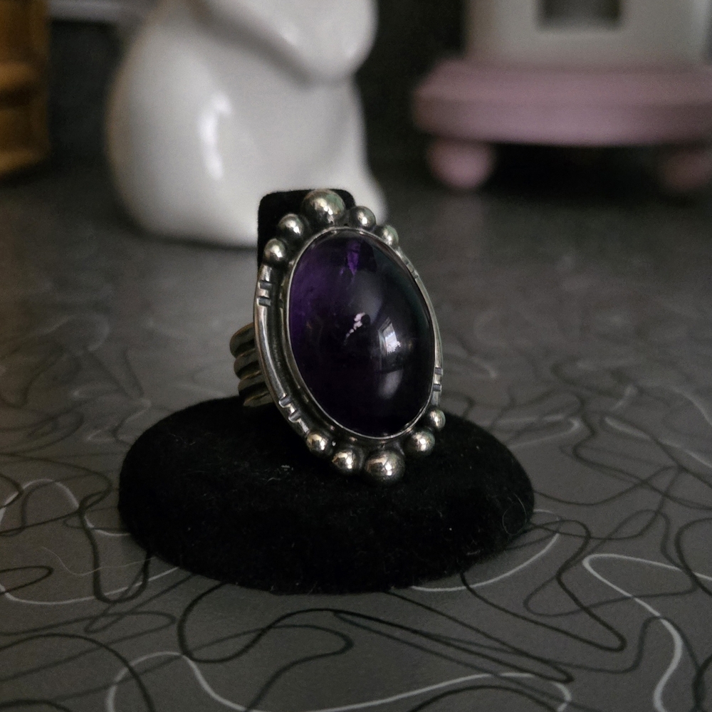Sterling To Love Amethyst Sterling Silver Ring Handmade OOAK Etsy - Picture 10 of 15